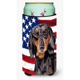 Usa American Flag With Dachshund Tall Boy Beverage Insulator Beverage Insulator Hugger