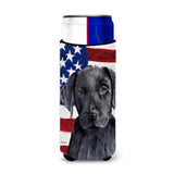 Usa American Flag With Labrador Ultra Beverage Insulators For Slim Cans Sc9012Muk