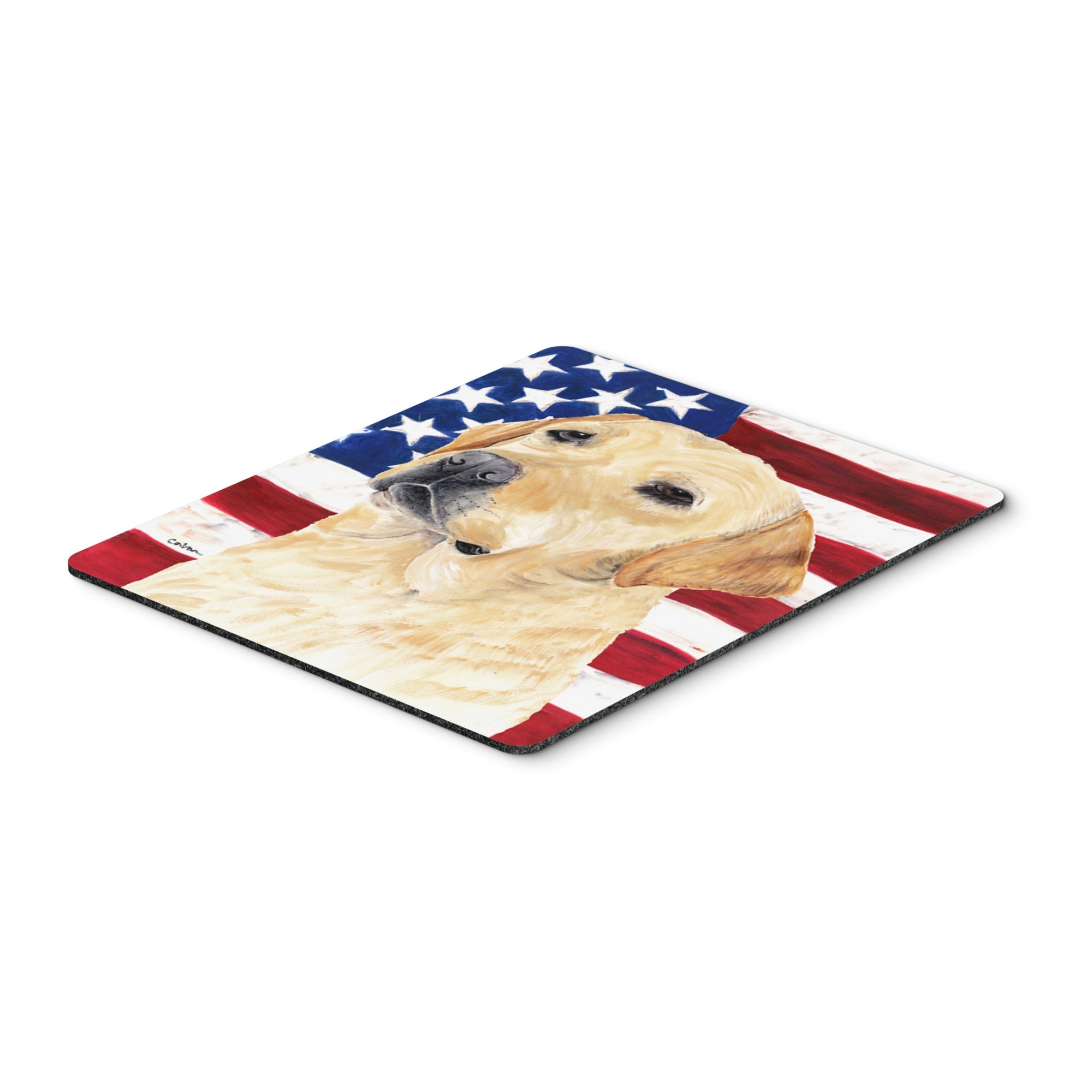 Caroline'S Treasures Mouse/Hot Pad/Trivet, Usa American Flag With Labrador (Sc9018Mp)