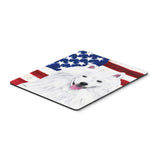 Caroline'S Treasures Mouse/Hot Pad/Trivet, Usa American Flag With American Eskimo (Sc9023Mp)