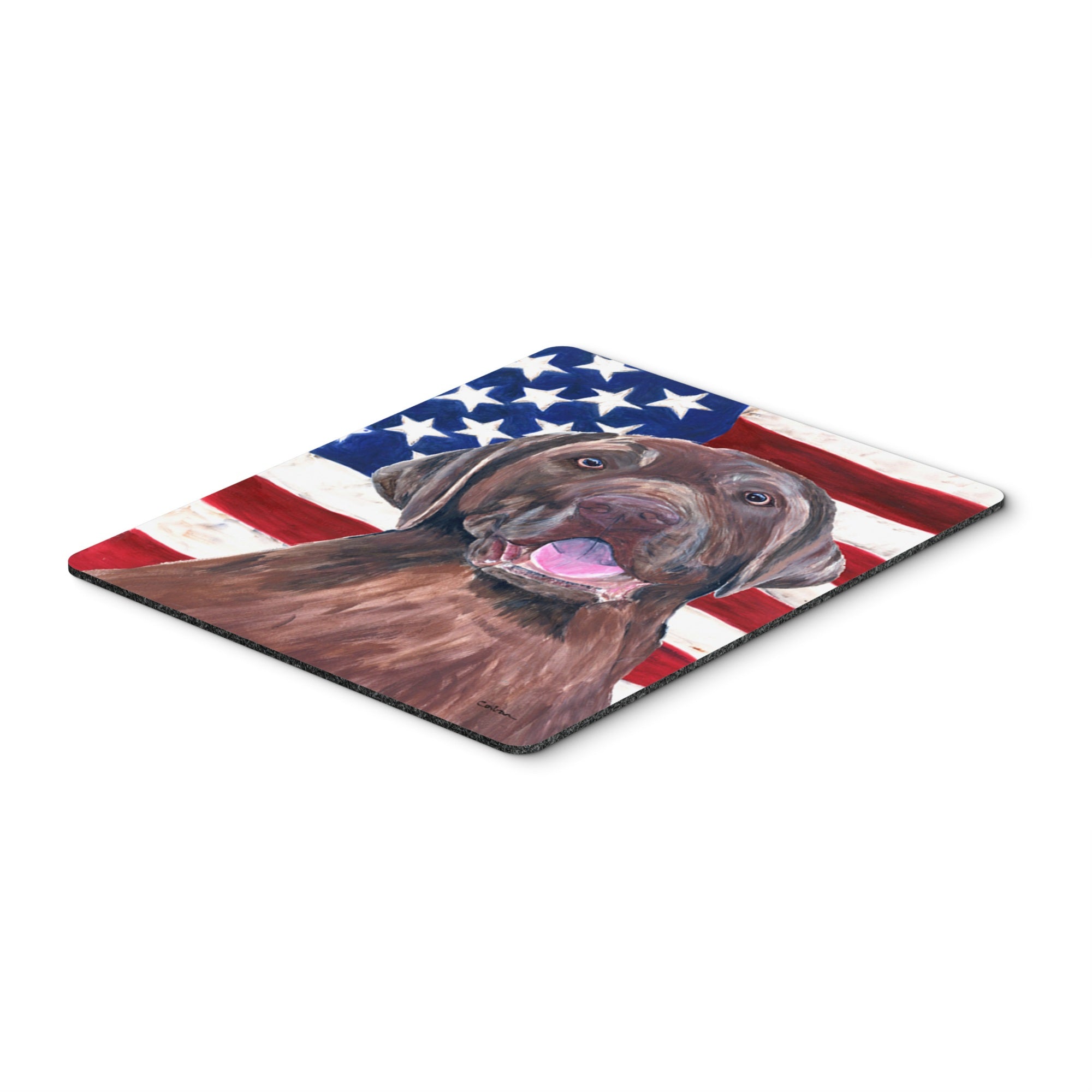 Caroline'S Treasures Mouse/Hot Pad/Trivet, Usa American Flag With Labrador (Sc9029Mp)