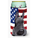 Usa American Flag With Scottish Terrier Tall Boy Beverage Insulator Beverage Insulator Hugger