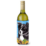 Border Collie Wine Bottle Beverage Insulator Beverage Insulator Hugger