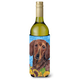 Dachshund Wine Bottle Beverage Insulator Beverage Insulator Hugger Sc9072Literk