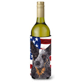Usa American Flag With Australian Cattle Dog Wine Bottle Beverage Insulator Beverage Insulator Hugger