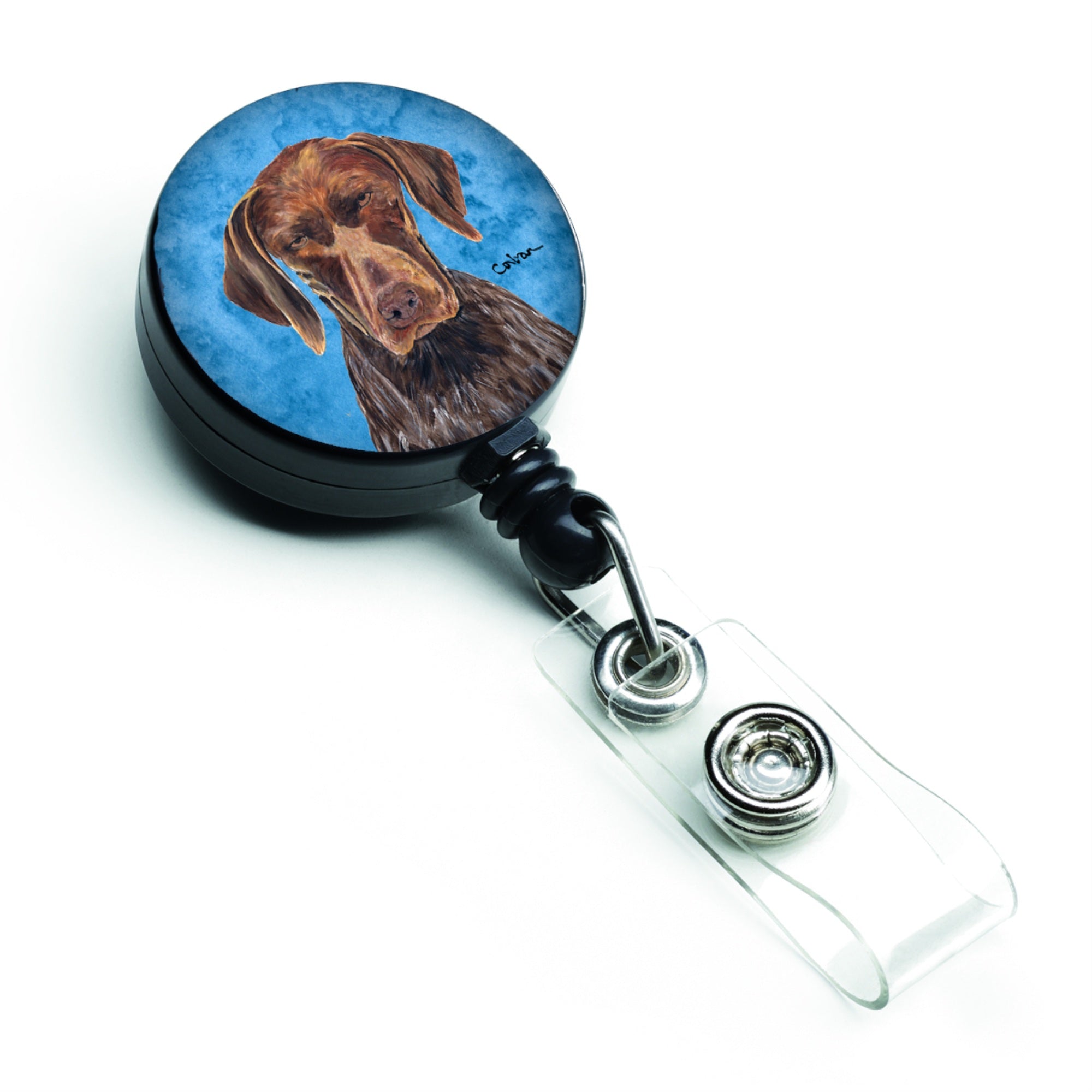 Caroline'S Treasures German Shorthaired Pointer Retractable Badge Reel Or Id Holder With Clip, Multicolor (Sc9117Bu-Br)