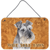 Caroline'S Treasures Sc9119Ds812 Schnauzer Aluminum Metal Wall Or Door Hanging Prints, 8 X 12