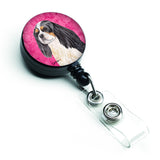 Caroline'S Treasures Cavalier Spaniel Retractable Badge Reel Or Id Holder With Clip, Multicolor (Sc9120Pk-Br)