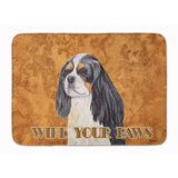 Caroline'S Treasures Cavalier Spaniel Wipe Your Paws Floor Mat, 19 X 27, Multicolor