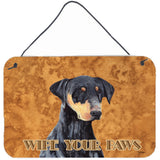 Caroline'S Treasures Doberman Aluminum Metal Wall Or Door Hanging Prints, 8 X 12