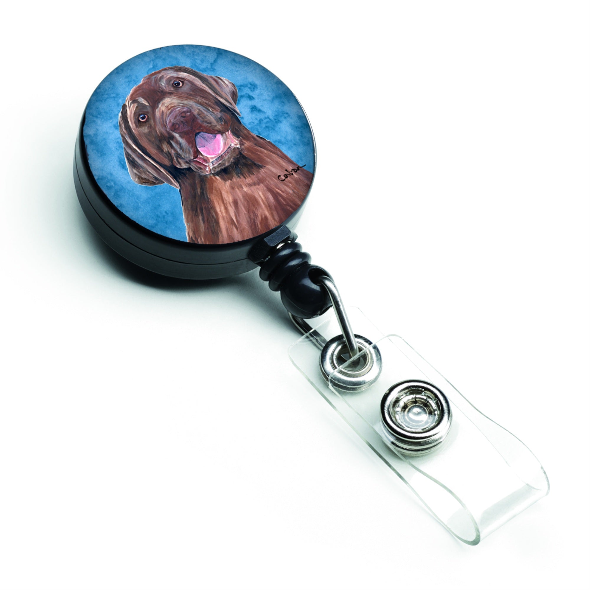 Caroline'S Treasures Labrador Retractable Badge Reel Or Id Holder With Clip, Multicolor (Sc9127Bu-Br)