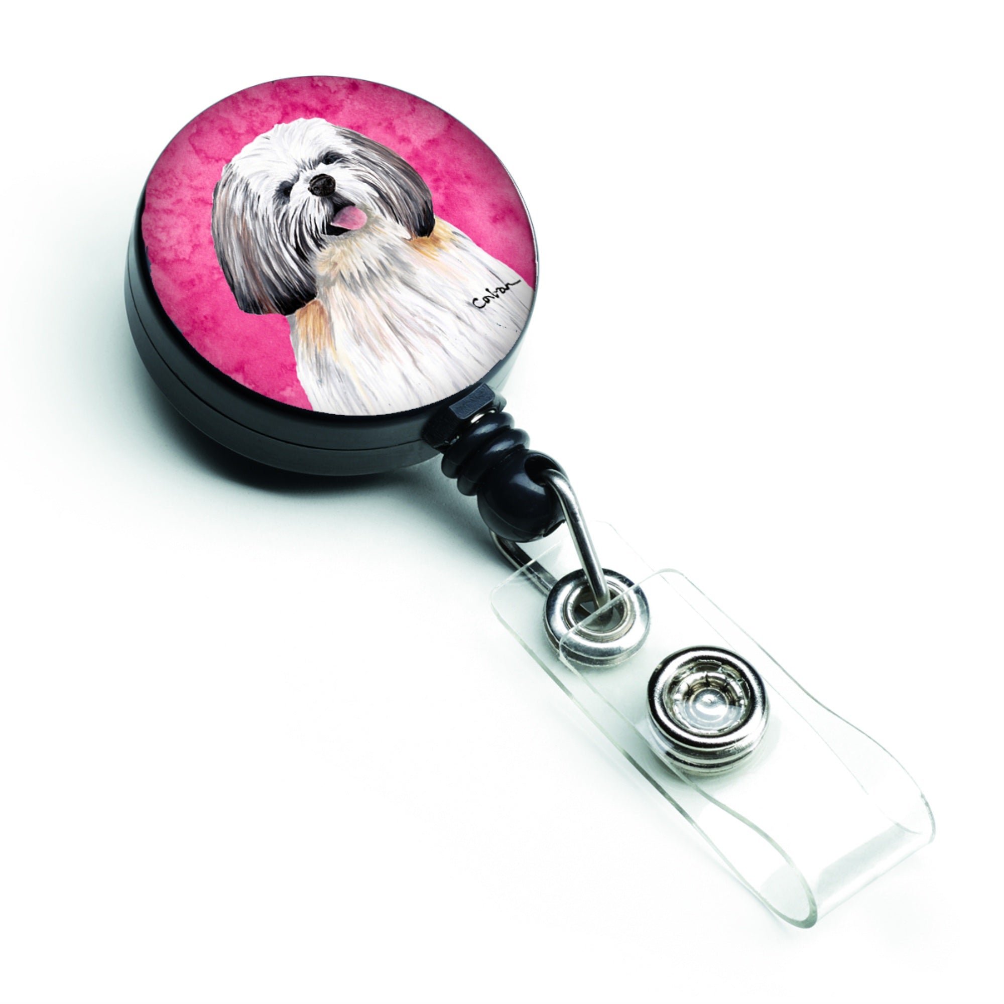 Caroline'S Treasures Borzoi Retractable Badge Reel Or Id Holder With Clip, Multicolor (Sc9128Pk-Br)