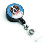 Caroline'S Treasures Saint Bernard Retractable Badge Reel Or Id Holder With Clip, Multicolor (Sc9129Bu-Br)