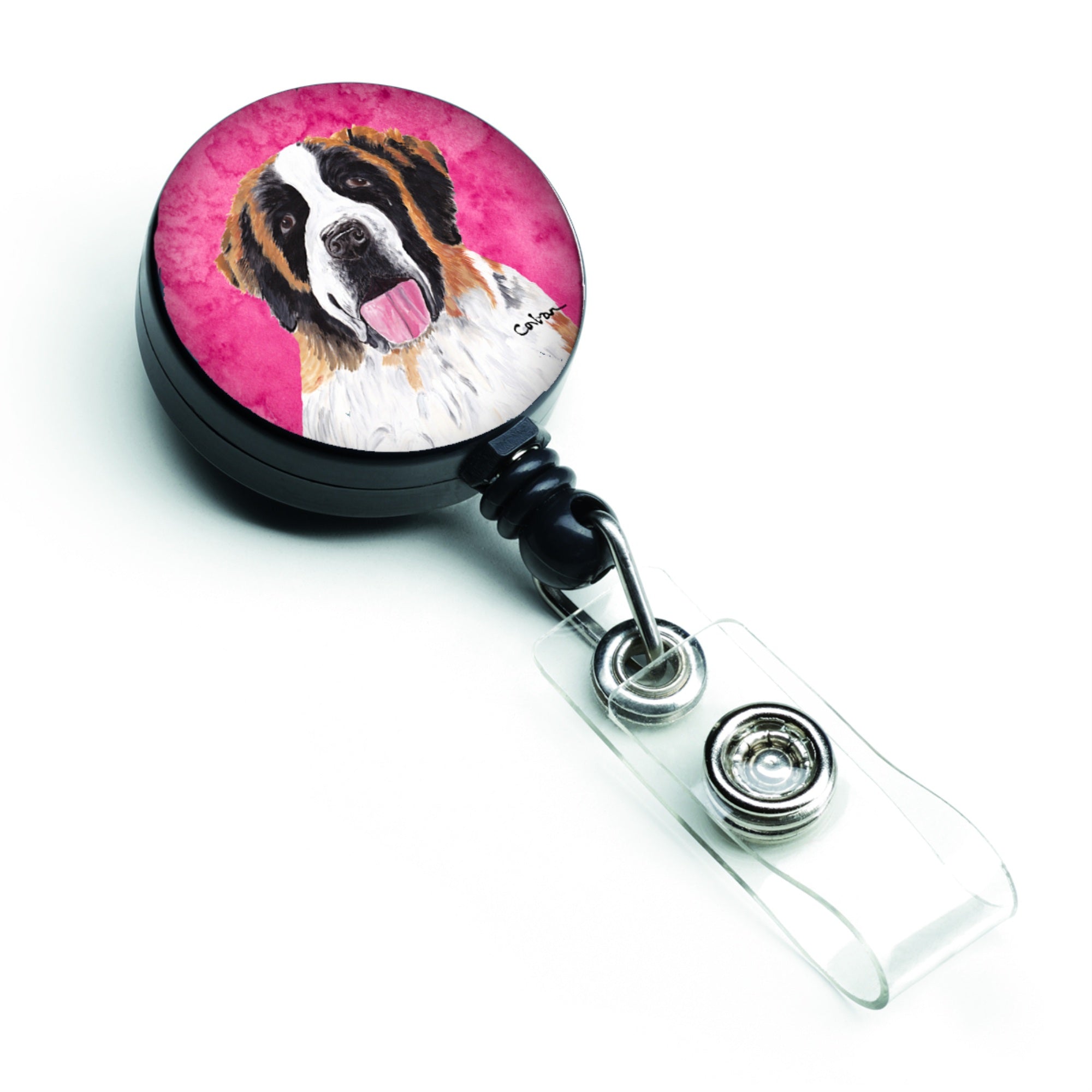 Caroline'S Treasures Rat Terrier Retractable Badge Reel Or Id Holder With Clip, Multicolor (Sc9129Pk-Br)