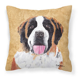 Caroline'S Treasures Sc9129Pw1414 Saint Bernard Decorative Canvas Fabric Pillow, Large, Multicolor