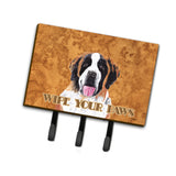 Caroline'S Treasures Sc9129Th68 Saint Bernard Wipe Your Paws Leash Or Key Holder, Large, Multicolor