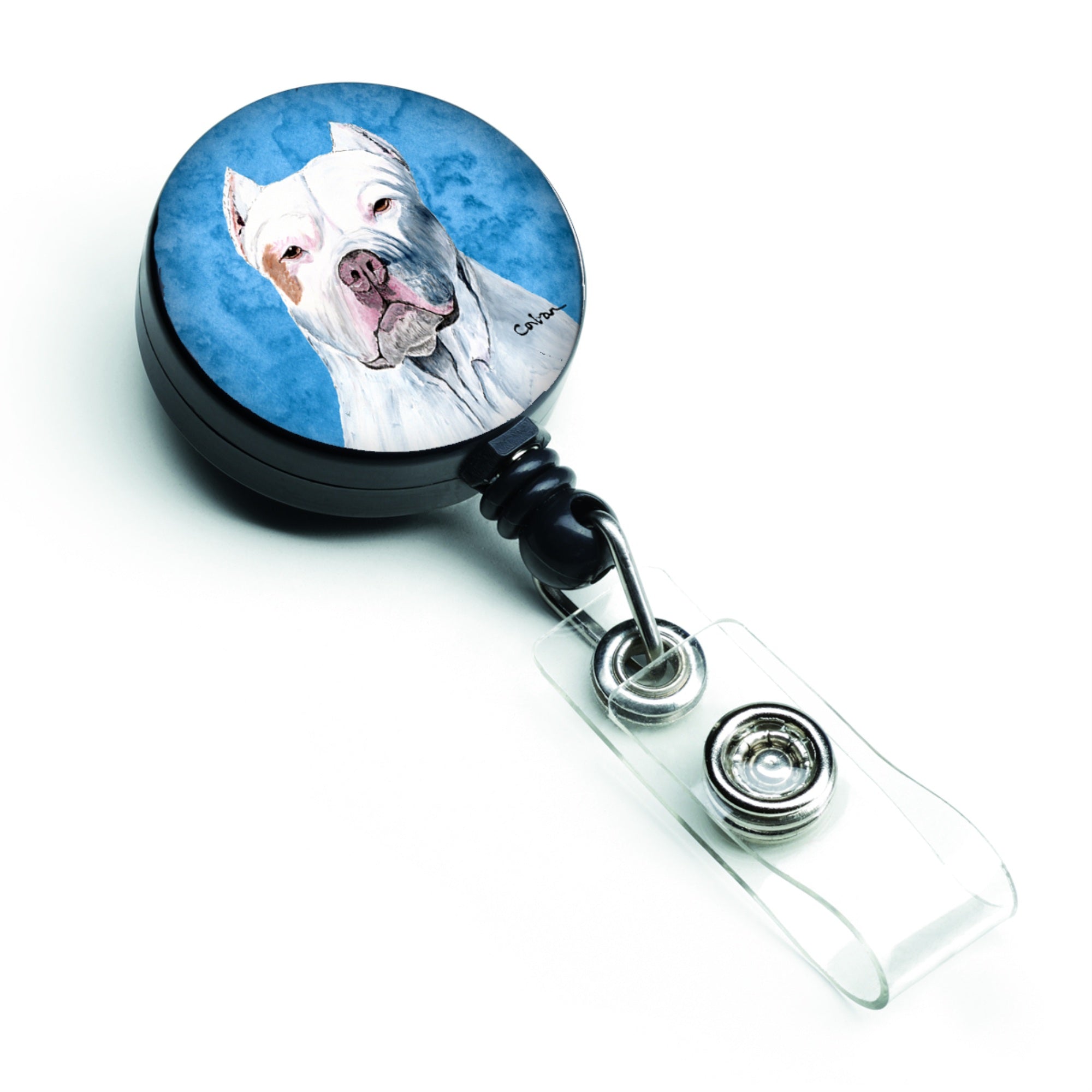 Caroline'S Treasures Bulldog English Retractable Badge Reel Or Id Holder With Clip, Multicolor (Sc9130Bu-Br)