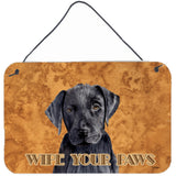 Caroline'S Treasures Sc9136Ds812 Labrador Aluminum Metal Wall Or Door Hanging Prints, 8 X 12