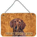 Caroline'S Treasures Sc9137Ds812 Dachshund Aluminum Metal Wall Or Door Hanging Prints, 8 X 12
