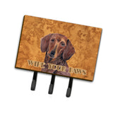 Caroline'S Treasures Sc9137Th68 Dachshund Wipe Your Paws Leash Or Key Holder, Large, Multicolor