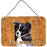 Caroline'S Treasures Border Collie Aluminum Metal Wall Or Door Hanging Prints, 8 X 12