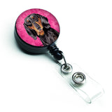 Caroline'S Treasures Golden Retriever Retractable Badge Reel Or Id Holder With Clip, Multicolor (Sc9139Pk-Br)