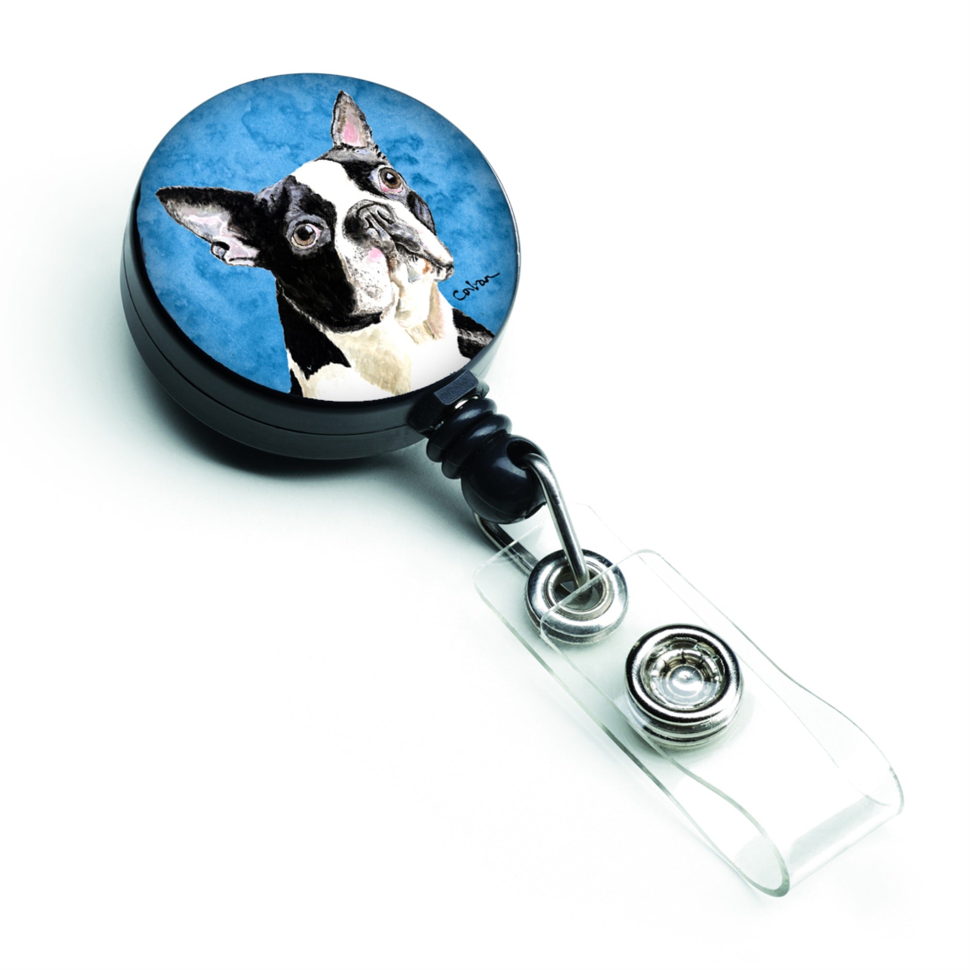 Caroline'S Treasures Doberman Retractable Badge Reel Or Id Holder With Clip, Multicolor (Sc9140Bu-Br)
