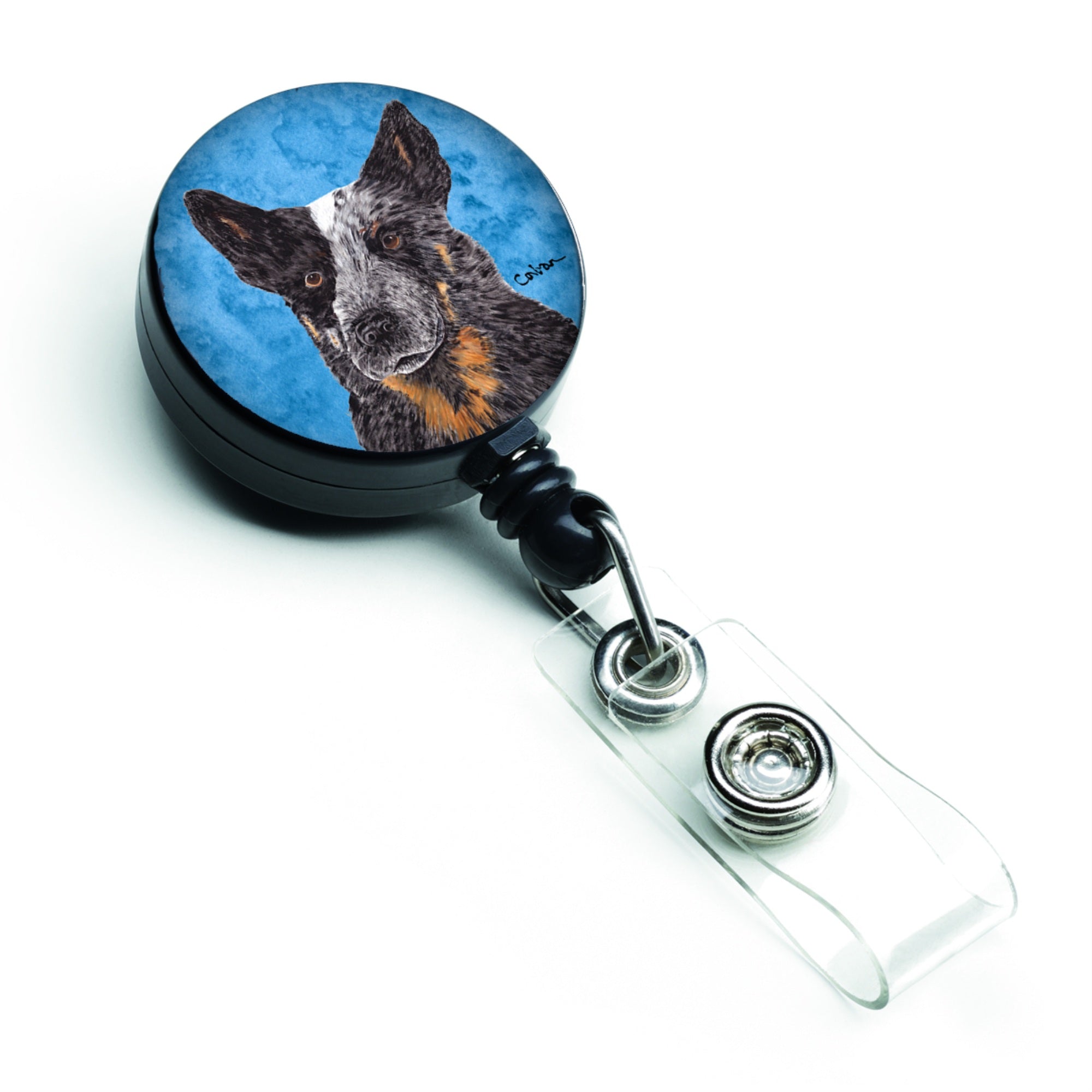 Caroline'S Treasures French Bulldog Retractable Badge Reel Or Id Holder With Clip, Multicolor (Sc9141Bu-Br)