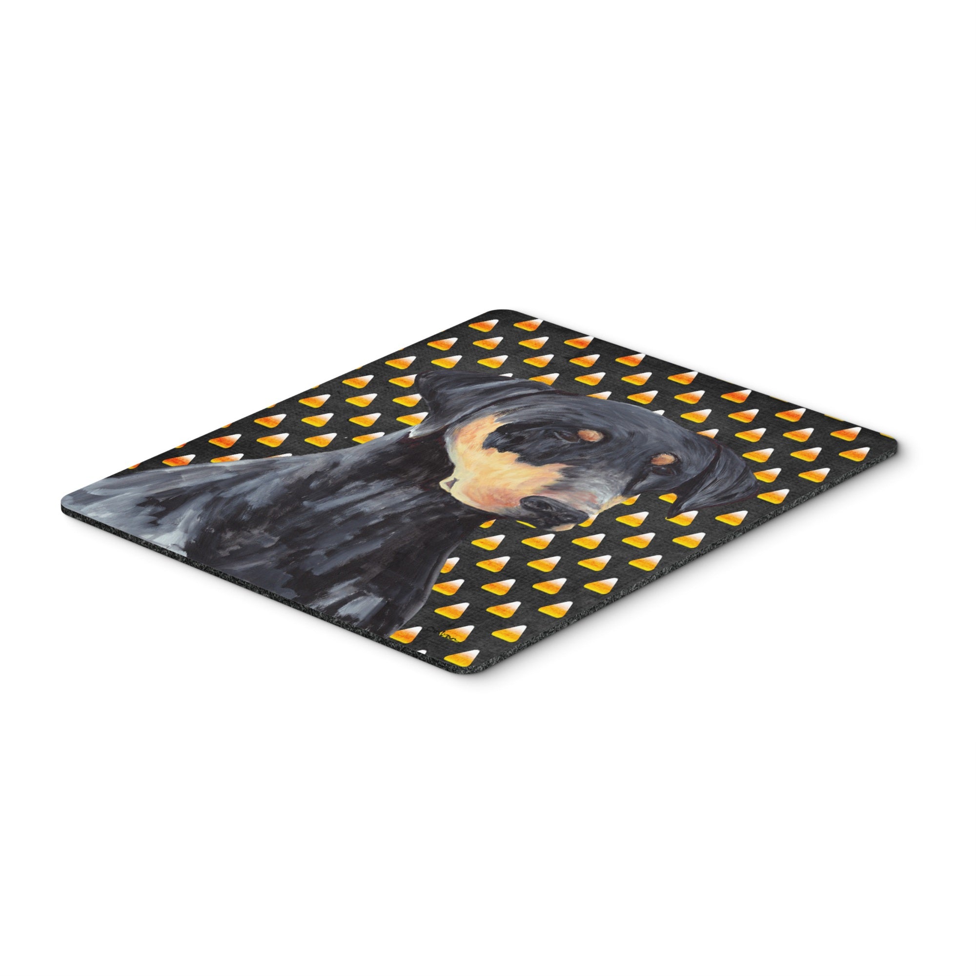Caroline'S Treasures Doberman Natural Ears Candy Corn Halloween Mouse Pad/Hot Pad/Trivet (Sc9148Mp)