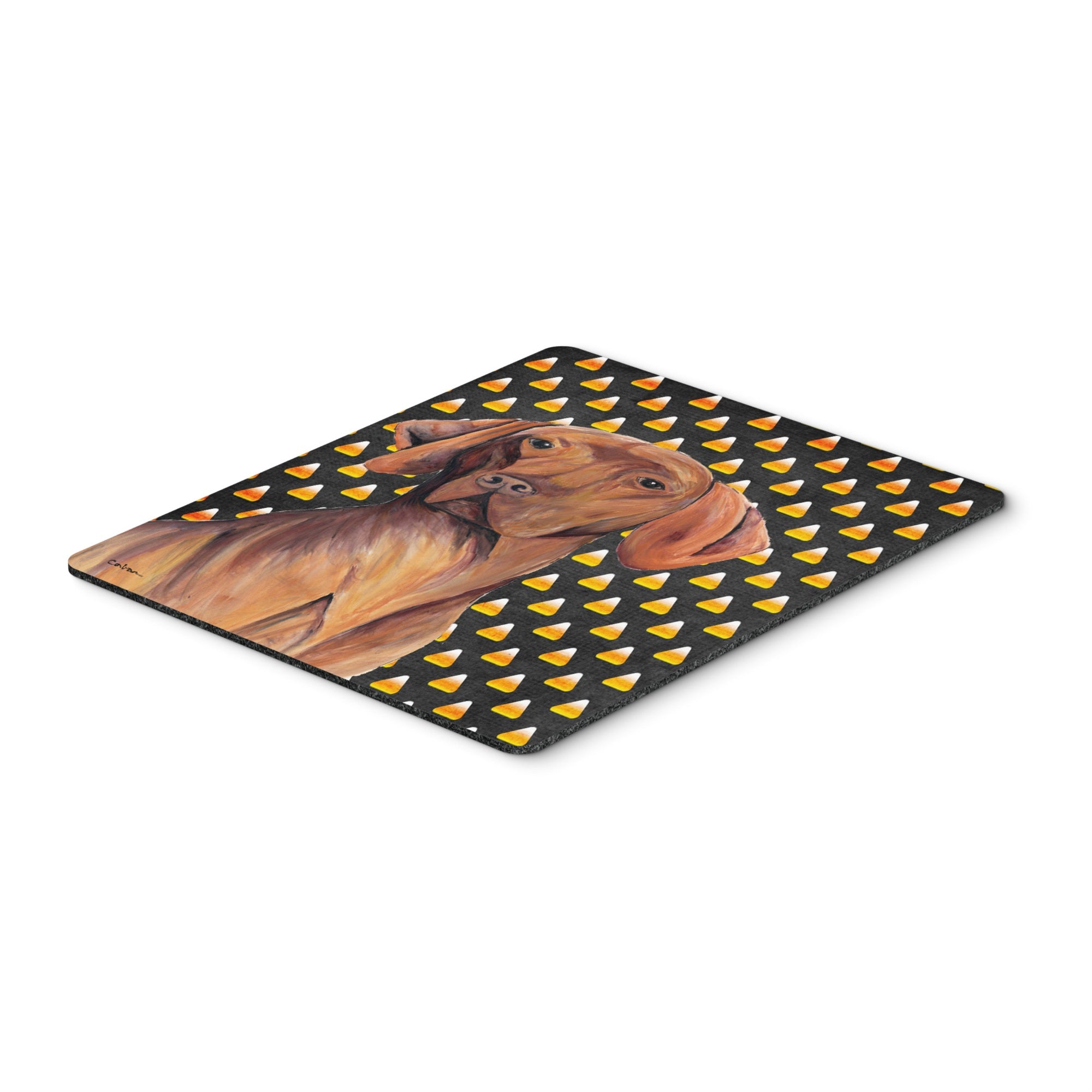 Caroline'S Treasures Mouse/Hot Pad/Trivet, Vizsla Candy Corn Halloween Portrait (Sc9169Mp)