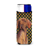 Vizsla Candy Corn Halloween Portrait Ultra Beverage Insulators For Slim Cans Sc9169Muk