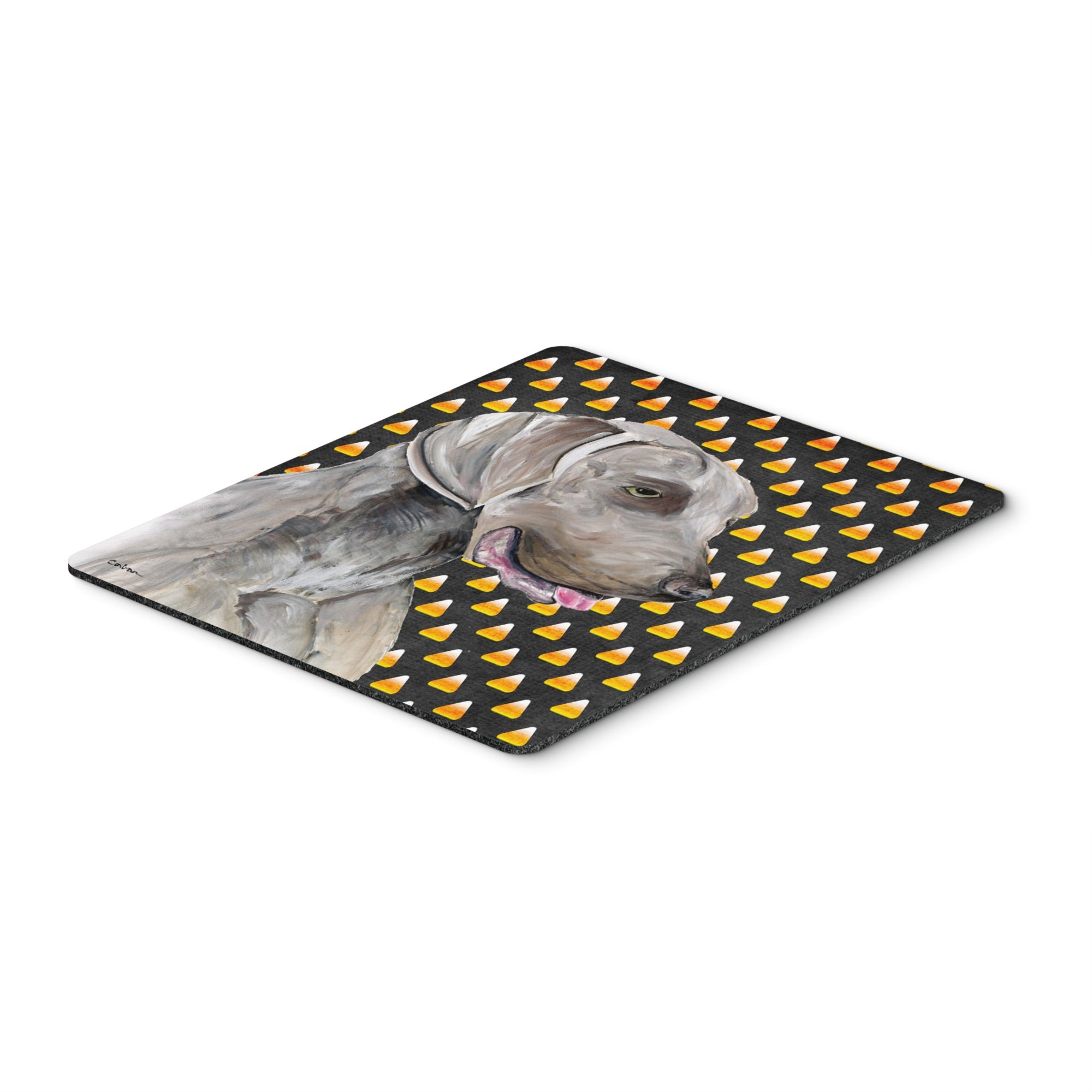 Caroline'S Treasures Mouse/Hot Pad/Trivet, Weimaraner Candy Corn Halloween Portrait (Sc9170Mp)