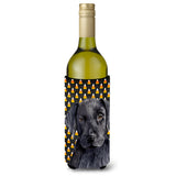 Labrador Candy Corn Halloween Portrait Wine Bottle Beverage Insulator Beverage Insulator Hugger