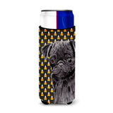 Pug Candy Corn Halloween Portrait Ultra Beverage Insulators For Slim Cans Sc9176Muk