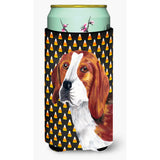Beagle Candy Corn Halloween Portrait Tall Boy Beverage Insulator Beverage Insulator Hugger