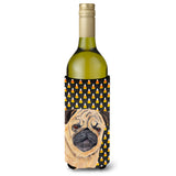 Pug Candy Corn Halloween Portrait Wine Bottle Beverage Insulator Beverage Insulator Hugger Sc9181Literk