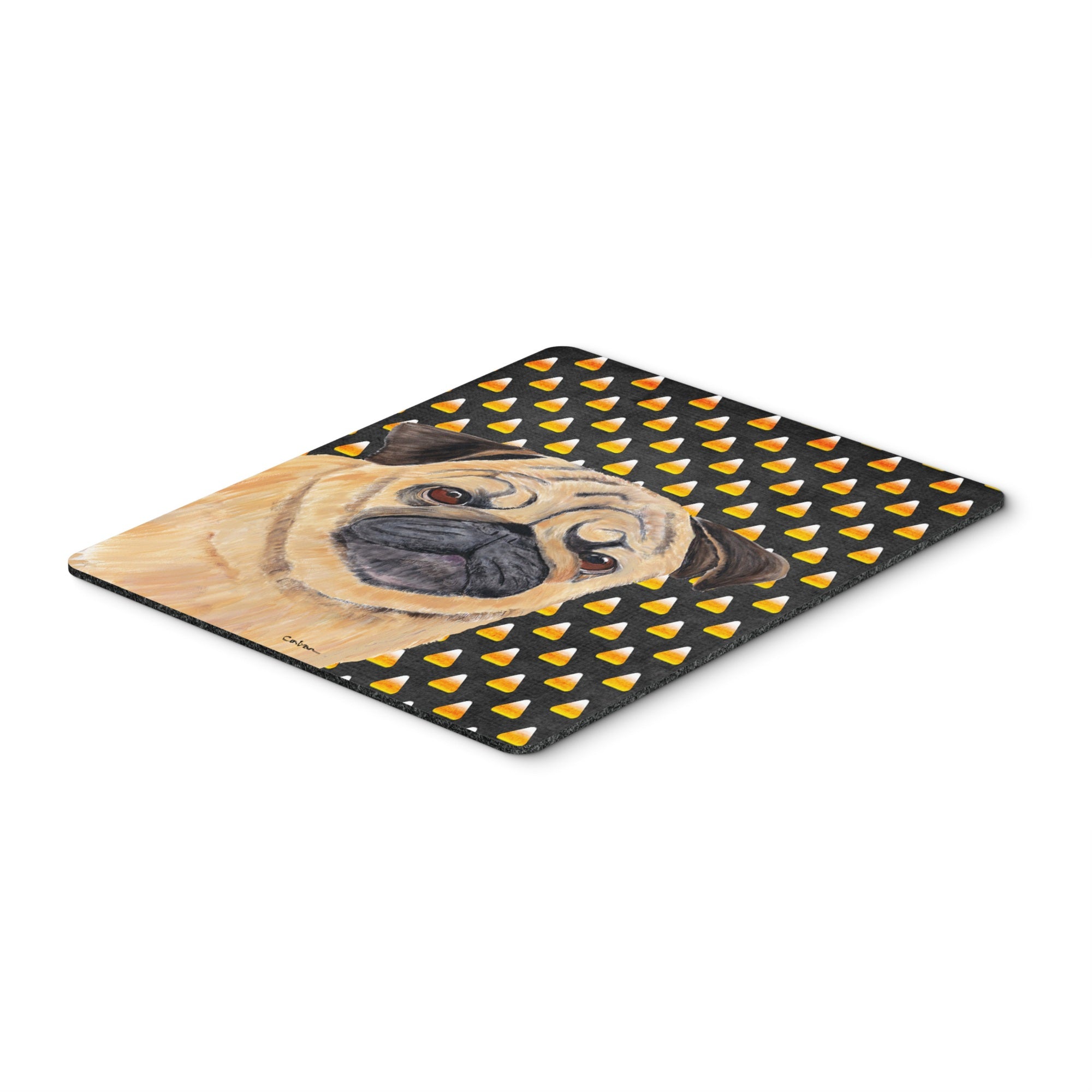 Caroline'S Treasures Mouse/Hot Pad/Trivet, Pug Candy Corn Halloween Portrait (Sc9181Mp)