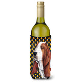 Basset Hound Candy Corn Halloween Wine Bottle Beverage Insulator Beverage Insulator Hugger