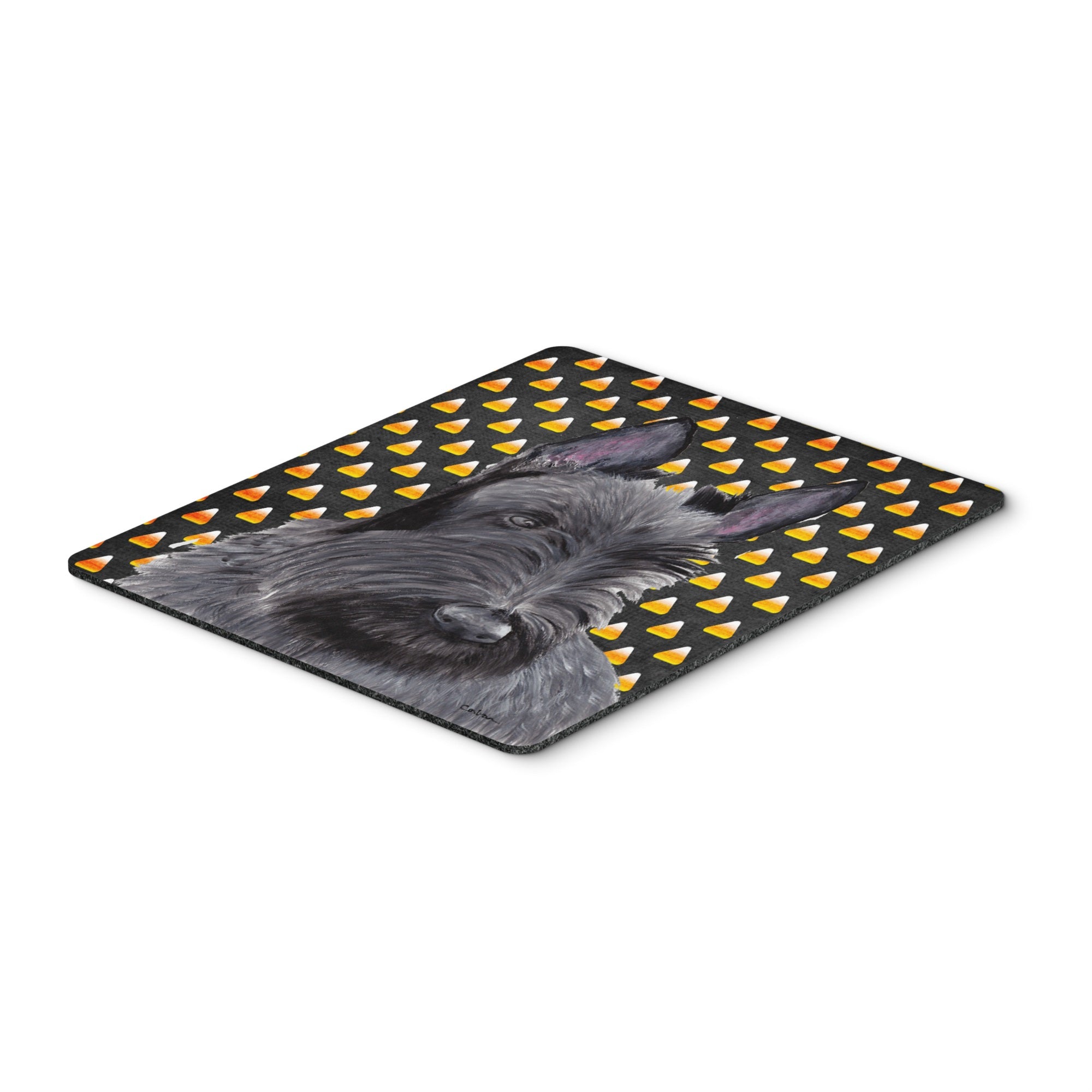 Caroline'S Treasures Mouse/Hot Pad/Trivet, Scottish Terrier Candy Corn Halloween Portrait (Sc9184Mp)