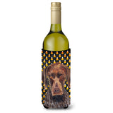 German Shorthaired Pointer Candy Corn Halloween Wine Bottle Beverage Insulator Beverage Insulator Hugger