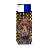 German Shorthaired Pointer Candy Corn Halloween Portrait Ultra Beverage Insulators For Slim Cans Sc9189Muk