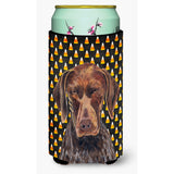 German Shorthaired Pointer Candy Corn Halloween  Tall Boy Beverage Insulator Beverage Insulator Hugger