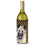 Belgian Tervuren Candy Corn Halloween Portrait Wine Bottle Beverage Insulator Beverage Insulator Hugger