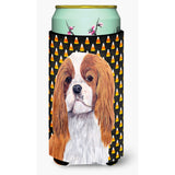 Cavalier Spaniel Blenheim Candy Corn Halloween Portrait Tall Boy Beverage Insulator Beverage Insulator Hugger