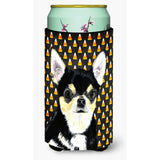 Chihuahua Candy Corn Halloween Portrait Tall Boy Beverage Insulator Beverage Insulator Hugger