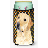 Labrador Yellow Candy Corn Halloween Portrait Tall Boy Beverage Insulator Beverage Insulator Hugger