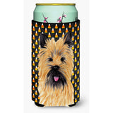 Cairn Terrier Candy Corn Halloween Portrait Tall Boy Beverage Insulator Beverage Insulator Hugger