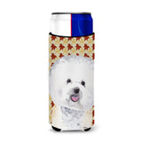 Bichon Frise Fall Leaves Portrait Ultra Beverage Insulators For Slim Cans Sc9201Muk