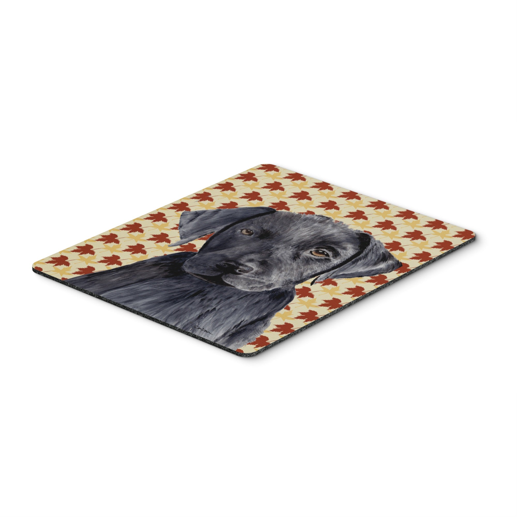 Caroline'S Treasures Labrador Black Fall Leaves Portrait Mouse Pad/Hot Pad/Trivet (Sc9204Mp)