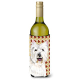 Westie Fall Leaves Portrait Wine Bottle Beverage Insulator Beverage Insulator Hugger Sc9210Literk